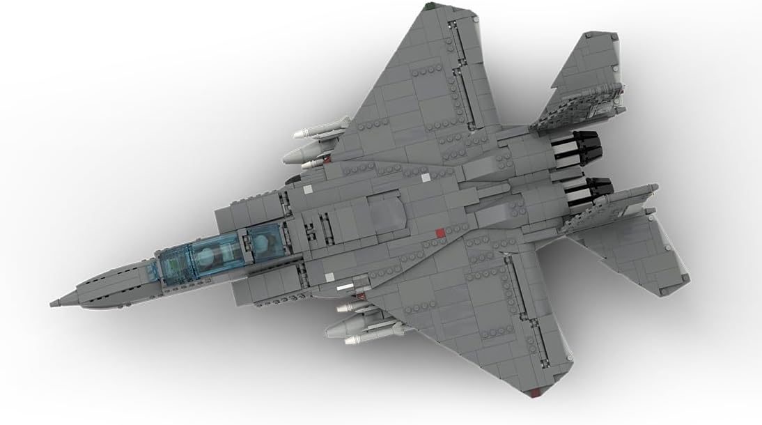 Military Fighter Series Model Block Set, MOC F-15 E 1/34 Scale (v2) Active US Military Fighter Building Blocks Set (1892PCS), 39R294KPW38616V