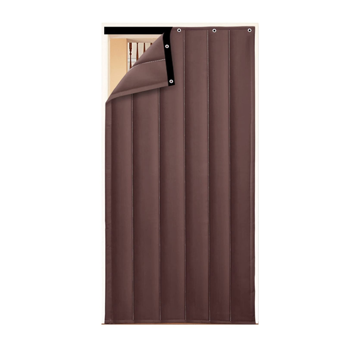 Sound Proof Curtains for Doorway, Winter Thicken Cotton Door Curtain, Thermal Insulated Keep Warm Blackout Drapes, Windproof Waterproof Oxford Cloth for Dorm Room Classroom
