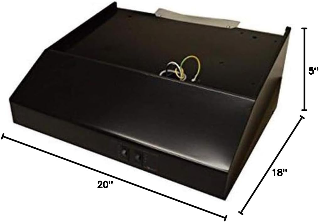 Heng's (R0423500-C1) Black 12 Volt Range Hood with Fan and Light
