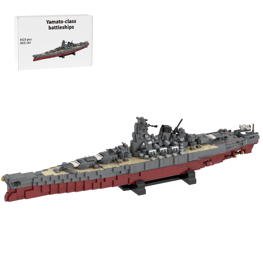 Vermont Battleship Military Building Blocks Set, Collectible United States Navy Battleship Model to Build and Display, Gift Ideal for Military Enthusiasts, G-60429-5 (4011PCS)