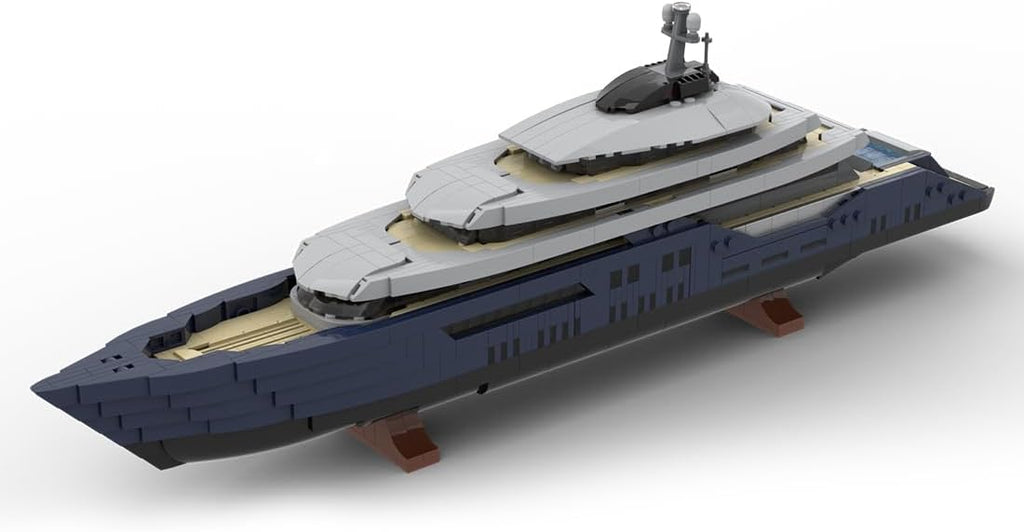 1/200 Yacht Model Building Kit, Mini Ship Series Building Block Set, Creative Interactive Building Toy for Teens and Up (1671PCS+)