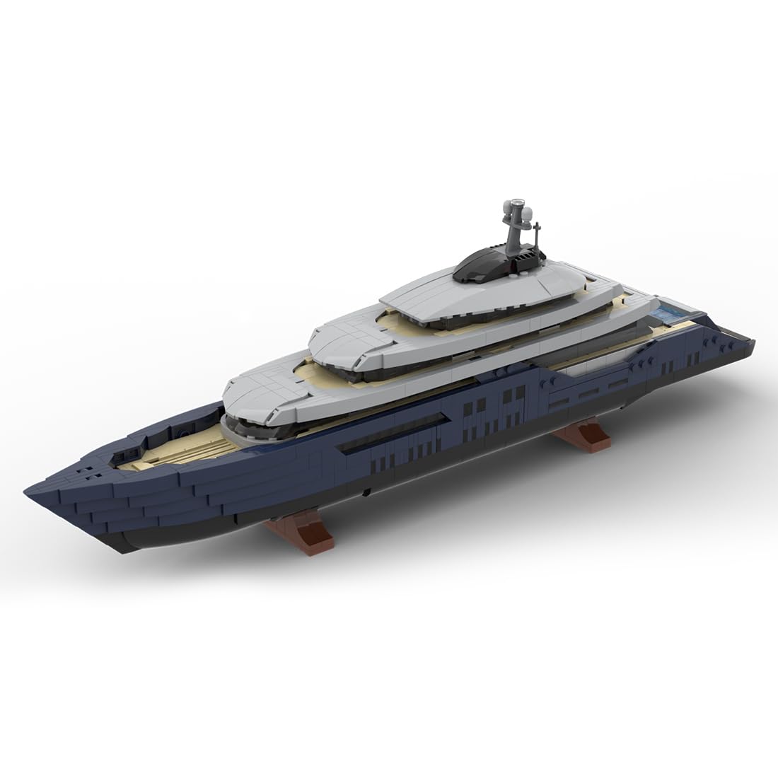 1/200 Yacht Model Building Kit, Mini Ship Series Building Block Set, Creative Interactive Building Toy for Teens and Up (1671PCS+)