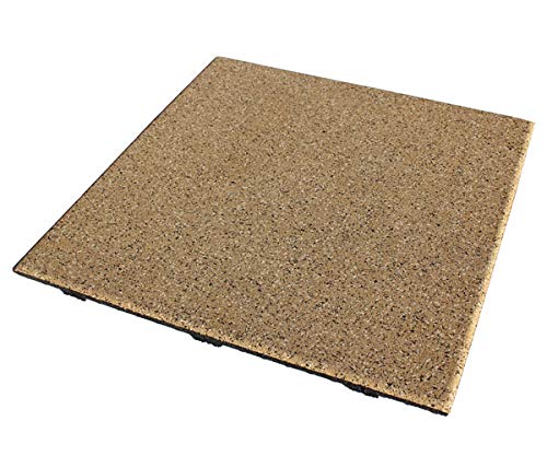 American Floor Mats - Extreme Rubber Gym Tiles - 1 Inch Thick Colorful Rubber Gym Tiles - Superior Shock and Sound Absorbing Tiles - 95% Light Greys 4 Tile Pack (Covers 16 Sq Ft)