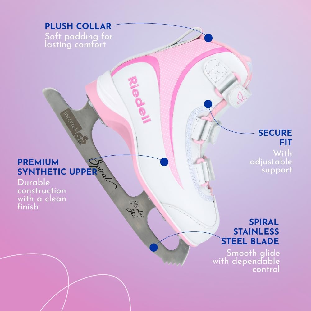 Riedell Soar Junior Kids Ice Skates for Girls and Boys