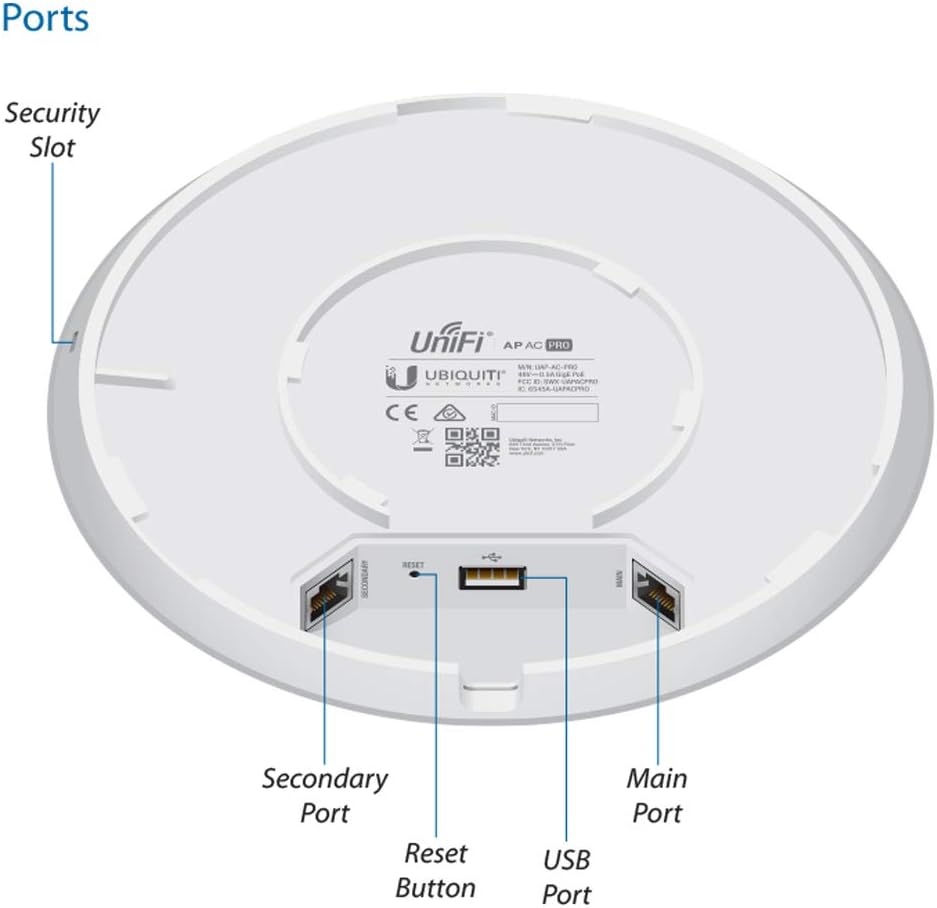 Ubiquiti Networks Unifi 802.11ac Dual-Radio PRO Access Point (UAP-AC-PRO-US) (Renewed)