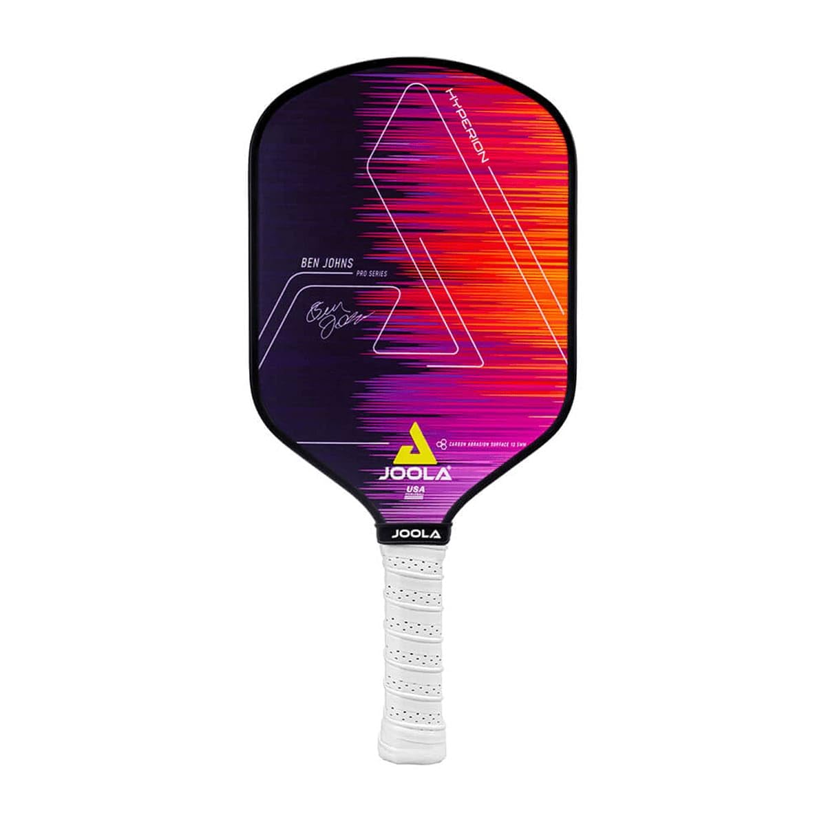 JOOLA Ben Johns Hyperion Pickleball Paddle - Select Raw Carbon Surface or Carbon Abrasion Surface for Increased Power and Spin - Elongated Grip Handle - Carbon Fiber Pickleball Paddle - USAP Approved