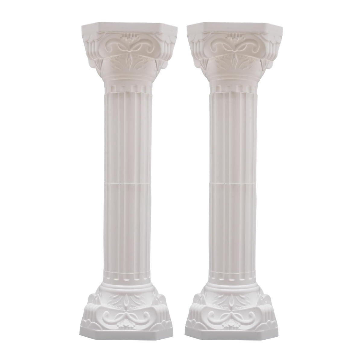 4Pcs Wedding Roman Column Pillars Set, Roman Pillar Greek Columns Elegant Wedding Event Decorative Columns Pillars Decoration Party Flower Pot Columns Decor, Capacity 110LB, 34.65"/ 88cm Tall (White)