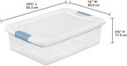 Sterilite Latching Box with Lids for Home and Office, 32 Quart, 6-Pack