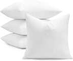 puredown® 24x24 Feather Down Pillow Inserts, Set of 4 Throw Pillow Inserts for Decorative Throw Pillow, Bed, Couch and Home Decor