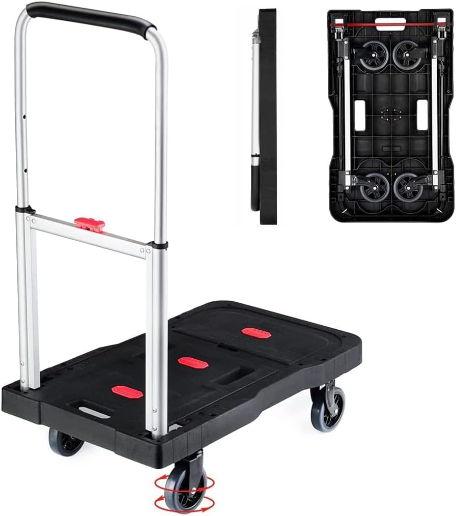Folding Hand Truck Platform Truck 330 Lb Heavy Duty Dolly Cart