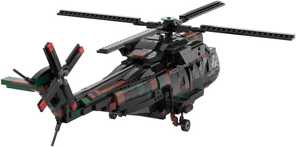 Kai KUH-1 Helicopter Building Set, DIY Assembly Model Assembly Building Blocks Set, MOC Tank Model for Teen Adults (1232PCS), 35.8 x 26 x 6.8cm, J03042FZN169P6
