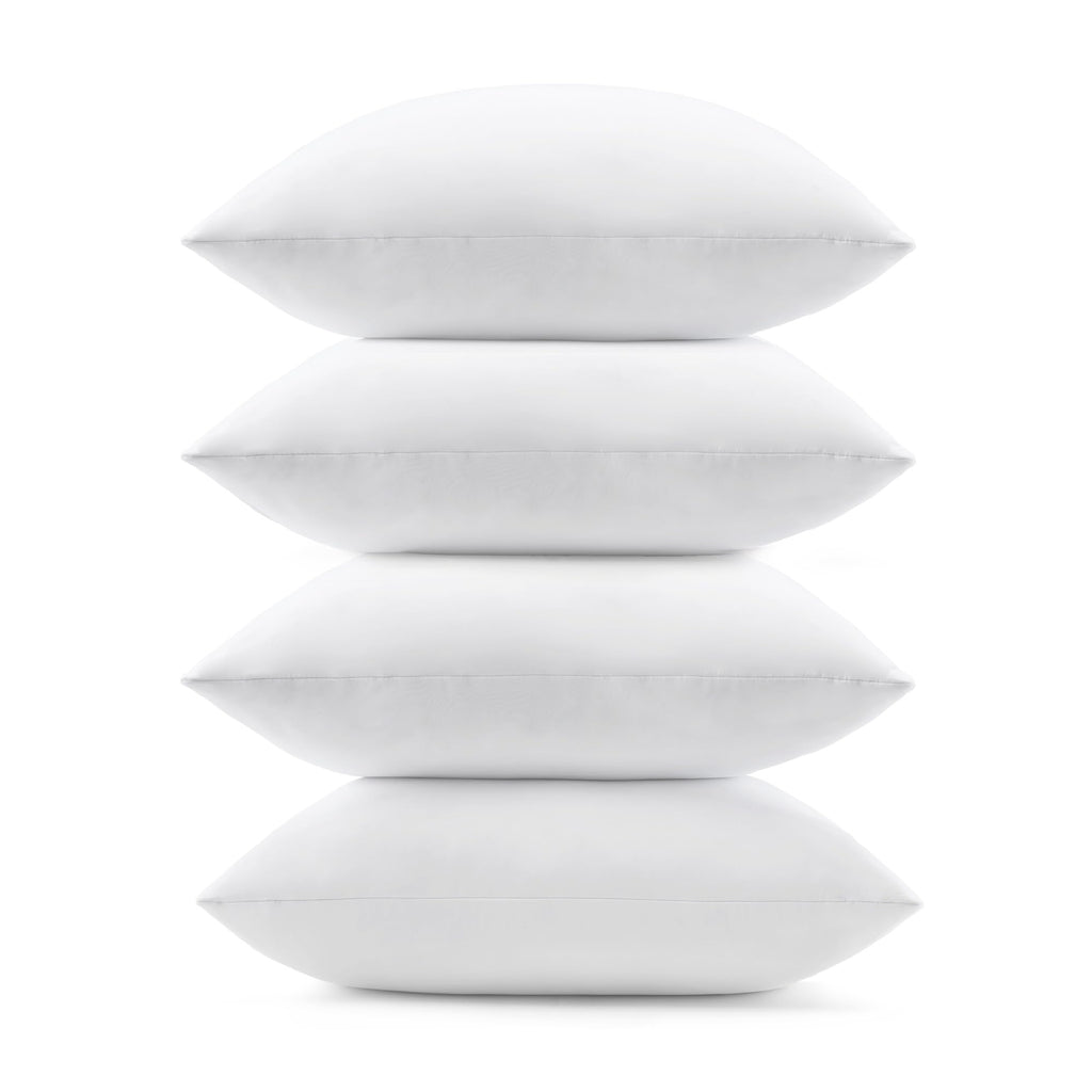 puredown® 24x24 Feather Down Pillow Inserts, Set of 4 Throw Pillow Inserts for Decorative Throw Pillow, Bed, Couch and Home Decor