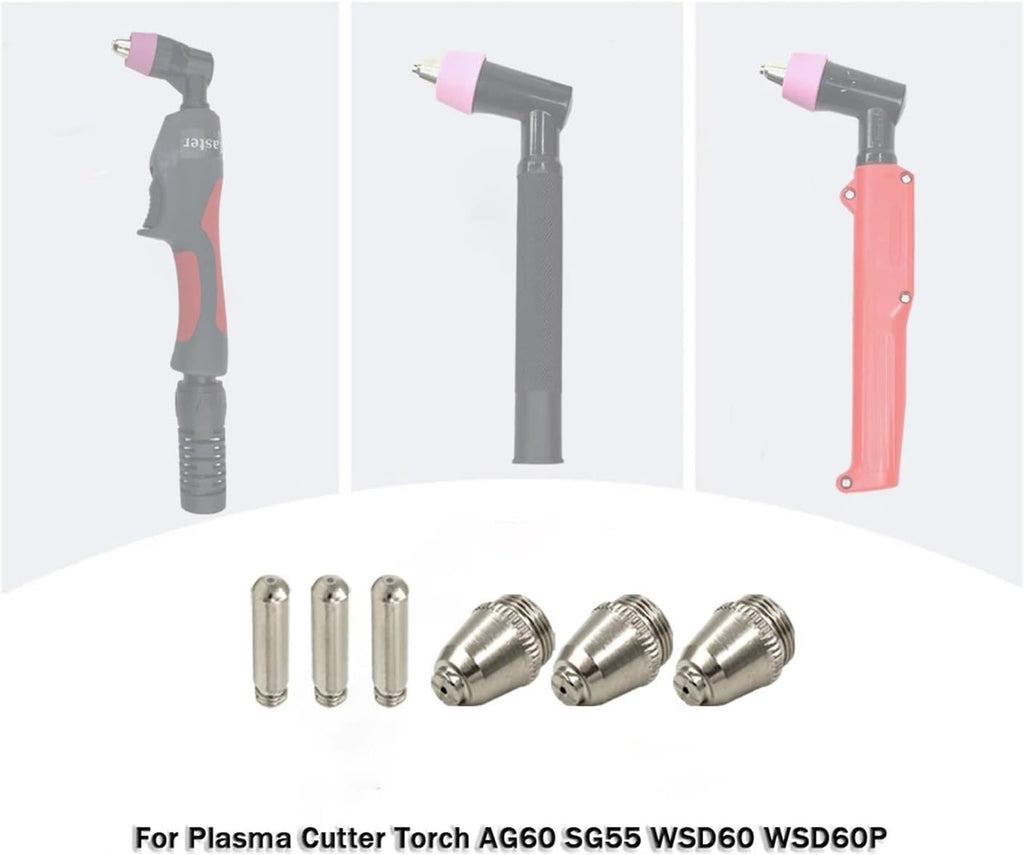 AG60 SG-55 AG-60 WSD-60 Plasma Cutting Torch Tip Nozzles Consumables Kit(100pcs)