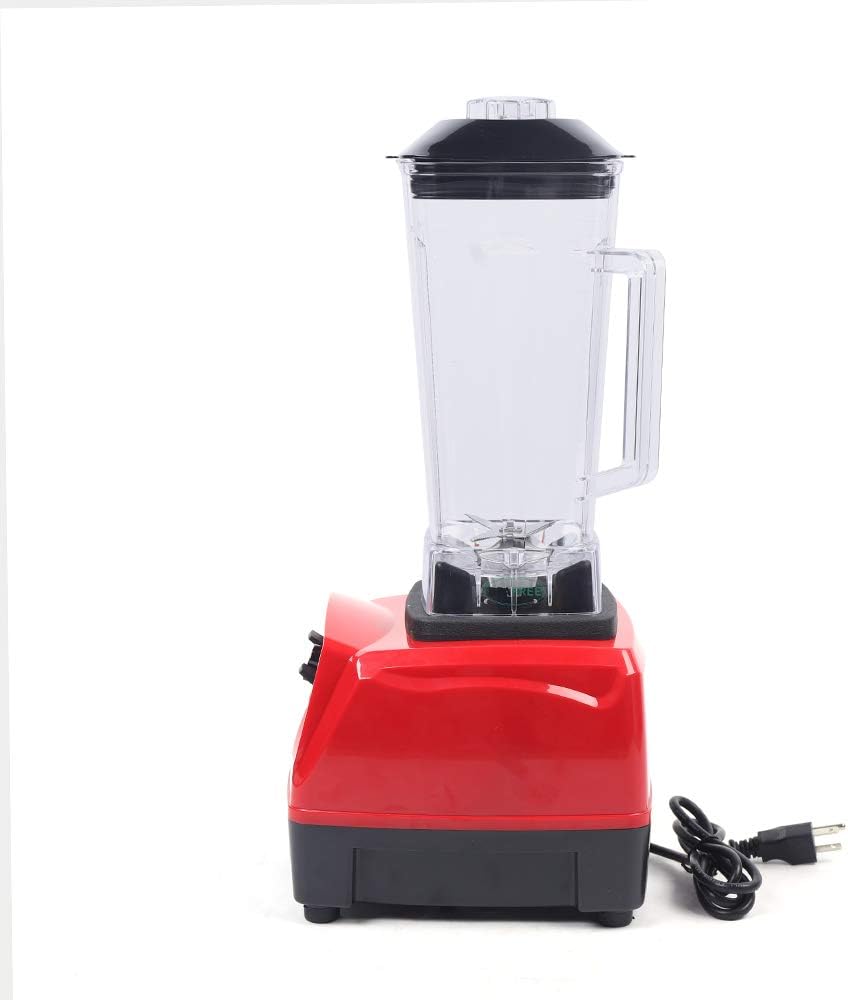 BPA Free 3HP 2200W Heavy Duty Commercial Grade Blender Mixer Juicer Commercial Smoothie Blender 2L / 2000cc (Red)