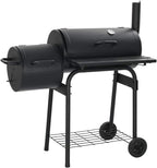 Steel BBQ Smoker Grill with Thermometer