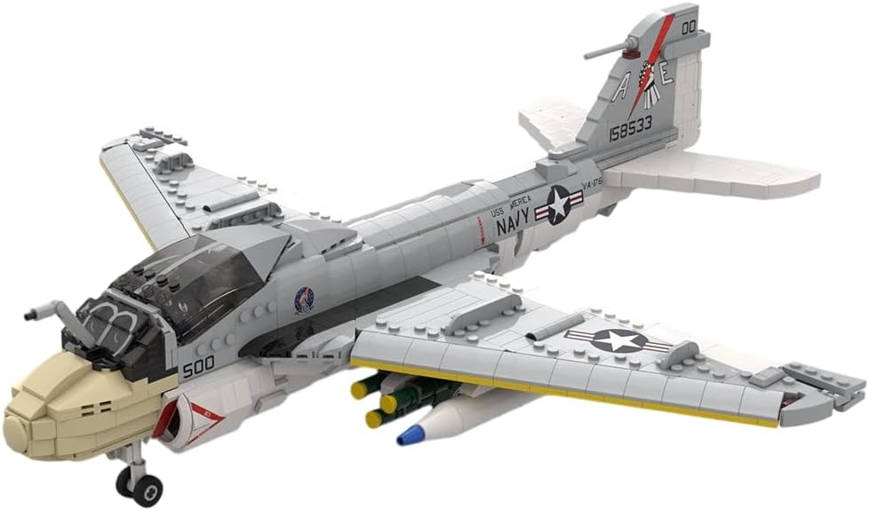 S-2 Fighter Jet Building Blocks Model, 1757PCS 1/35 Scale MOC Creative Plane Military Aircraft Model Display Set, Collectible Gifts Set for Adults