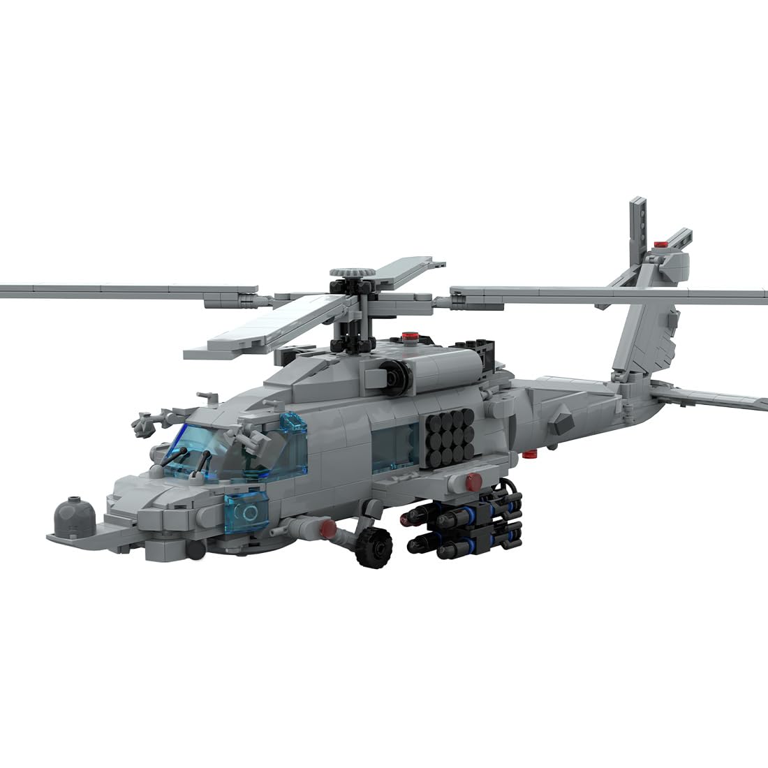 Kai KUH-1 Helicopter Building Set, DIY Assembly Model Assembly Building Blocks Set, MOC Tank Model for Teen Adults (1232PCS), 35.8 x 26 x 6.8cm, J03042FZN169P6