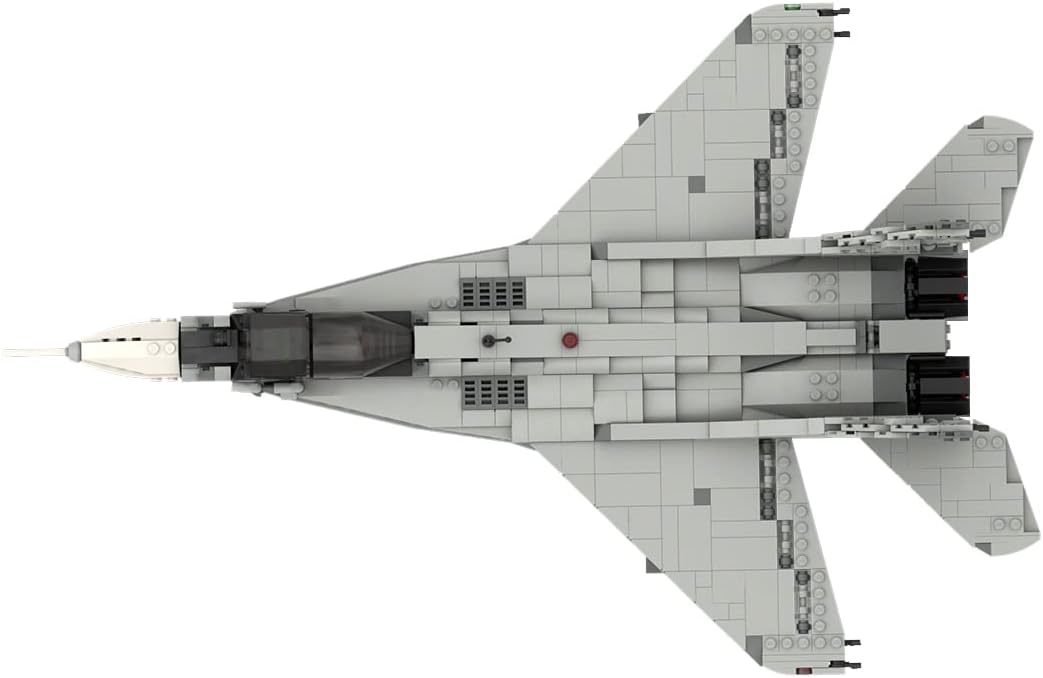 Military Fighter Series Model Block Set, Mikoyan MiG-29 Aircraft Model MOC Building Blocks Set, Creative Construction Toy for Adults (1191PCS), 49 x 32 x 13cm, D62CU38VF63916XJNMF