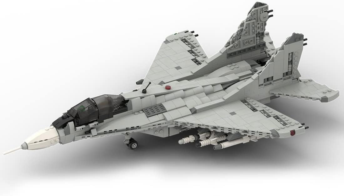 Military Fighter Series Model Block Set, Mikoyan MiG-29 Aircraft Model MOC Building Blocks Set, Creative Construction Toy for Adults (1191PCS), 49 x 32 x 13cm, D62CU38VF63916XJNMF