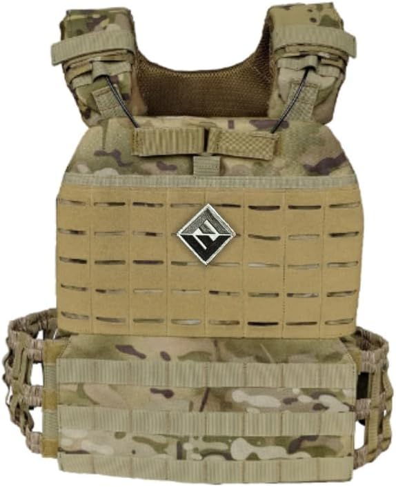 F&F STEEL Adjustable Weighted Vest & Plates - Strength, Edurance, Running, Hiking, Rucking, Fitness WODs