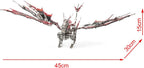 3D Metal Puzzle Dragon Model Kit, 200PCS DIY Steampunk Mechanical Fire-Breathing Dragon with Adjustable Wings, Creative Handcrafted Metal Art Craft Desktop Display & Decoration for Adults