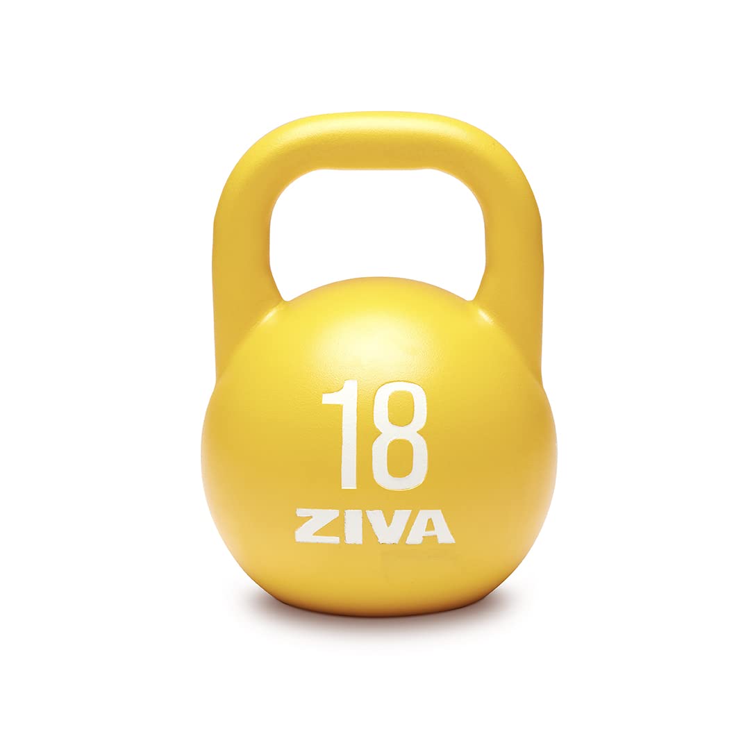 Steel Competition Kettlebells by Steve Cotter - Hard-Wearing Crack-Resistant Powder Surface Coating, 34mm Steel Handle with Non-Slip Super Textured Powder Coating Grip - Avail 6kg - 32kg