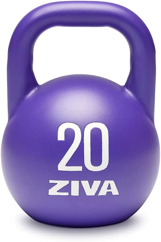 Steel Competition Kettlebells by Steve Cotter - Hard-Wearing Crack-Resistant Powder Surface Coating, 34mm Steel Handle with Non-Slip Super Textured Powder Coating Grip - Avail 6kg - 32kg