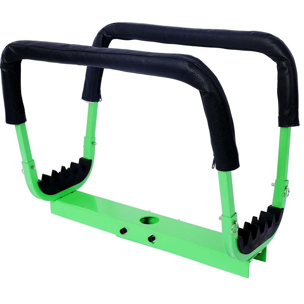 Car Door Hanger for Floor Jack, Adjustable Steel Vehicle Door Removal Tool, Padded Auto Body Support Stand Compatible with Jack Saddles for Car Door Installation Storage and Garage Repair,Red