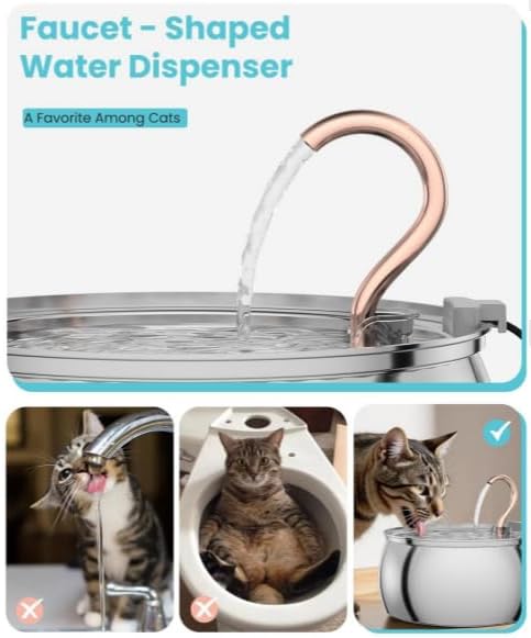 PuryFuryo Pet Water Fountain (White)