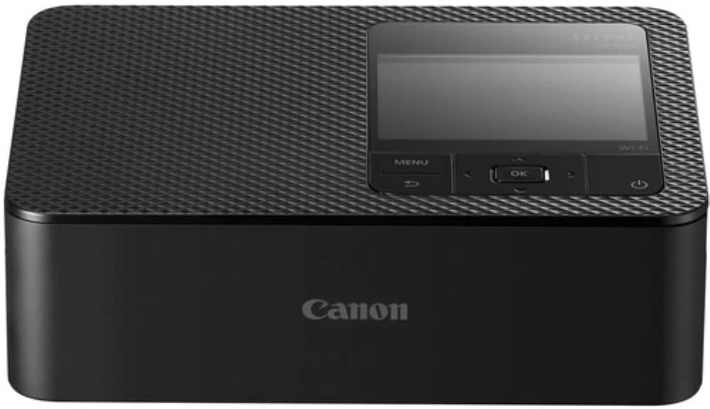 Canon SELPHY CP1500 Compact Photo Printer | Black with KP-108IN Color Ink and Paper Set (2 Items)