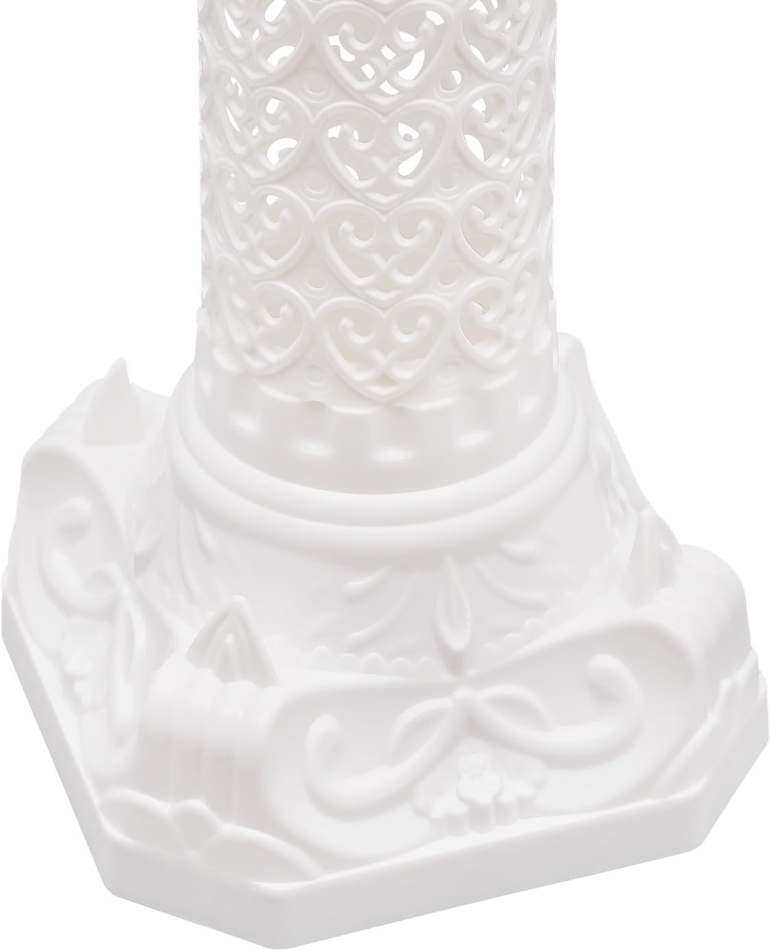 4Pcs Roman Pillar Greek Columns, Elegant Wedding Roman Decorative Column Pillars Stand, Flower Rack Holder Pillars Decoration Party Flower Pot Columns Decoration, White, 34.65"/ 88cm Tall