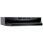 Broan-NuTone 413023 Ductless Range Hood Insert with Light, Exhaust Fan for Under Cabinet, 30-Inch, Black