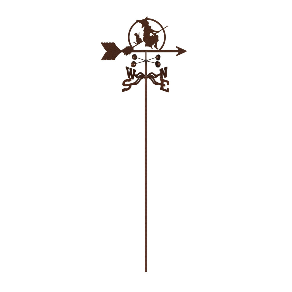 EZ Vane Steel Witch Weathervane with Wind Cups — 4-Sided Mount