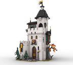 Medieval White Tower Building Kit, Medieval Modular Series Building Blocks Set (1213PCS)