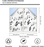 Modern Musical Notes Window Privacy Film 35.4Wx63L inch x 2pcs
