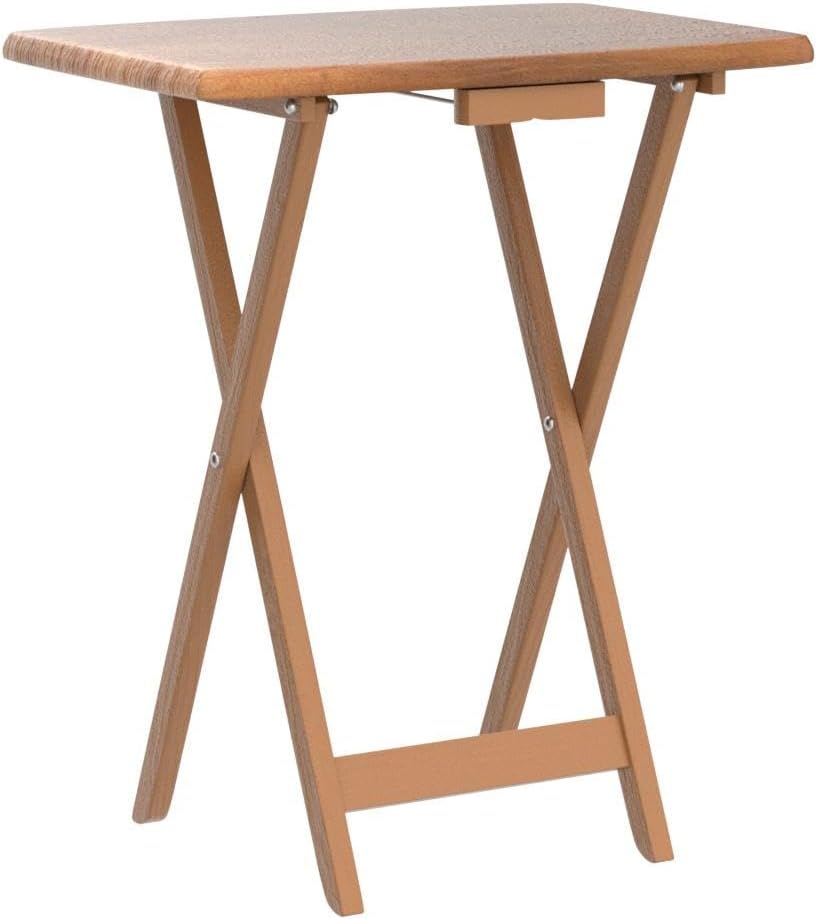 Winsome Dylan Set of 4 Oversized Foldable Snack Tables with Storage Rack