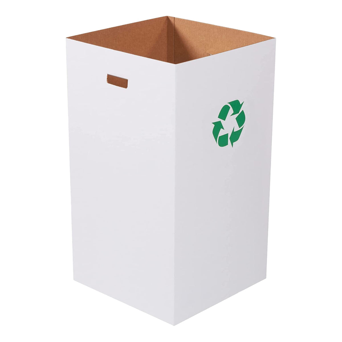 Box USA 50 Gallon 18 L x 18 W x 36 H 10-Pack Cardboard Trash Cans and Recycling Bins, Reusable or Disposable Pop Up Garbage Boxes