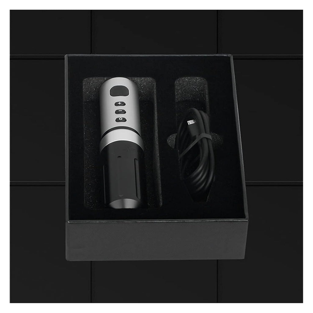 Wireless Rotary Tattoo Pen 1800mAh 3 Lithium Battery Rechargeable Tattoo Machine(Silver Battery)