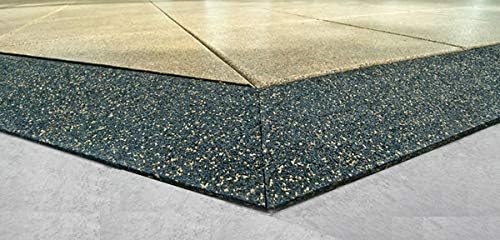 American Floor Mats - Extreme Rubber Gym Tiles - 1 Inch Thick Colorful Rubber Gym Tiles - Superior Shock and Sound Absorbing Tiles - 95% Light Greys 4 Tile Pack (Covers 16 Sq Ft)
