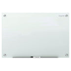 Quartet Magnetic Glass Dry Erase White Board, 36''W x 24''H Whiteboard, Infinity Frameless Mounting, White Surface (G3624W)