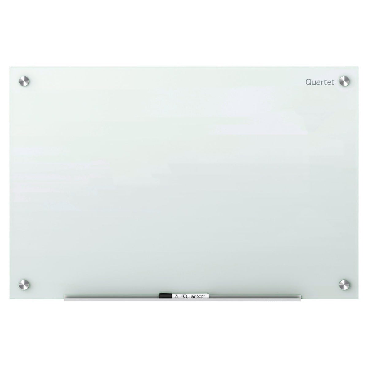 Quartet Magnetic Glass Dry Erase White Board, 36''W x 24''H Whiteboard, Infinity Frameless Mounting, White Surface (G3624W)