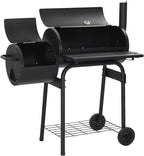Steel BBQ Smoker Grill with Thermometer