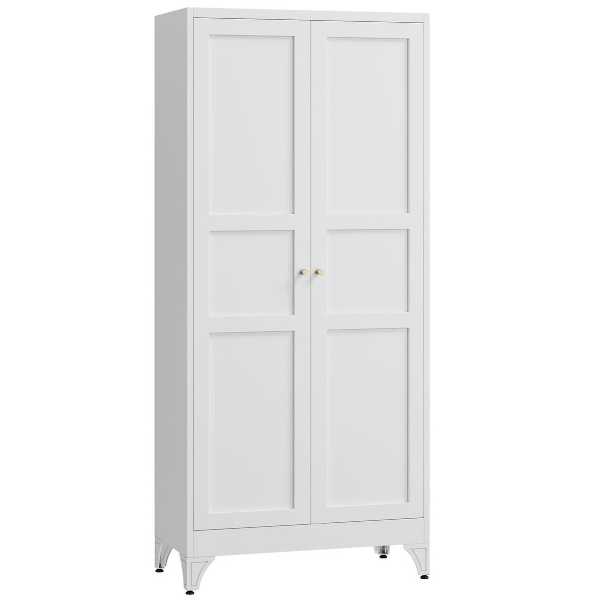 Letaya Metal Garage Storage Cabinets with Wheels,Steel Tool Cabinets Lock Door and Adjustable Shelves for Home,Office,Warehouse Organisieren (Black, 74.41" H)