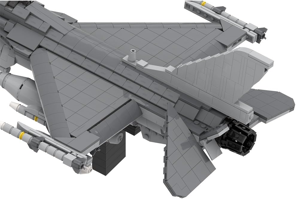 FunXylophy F-16C Fighter Jet Building Block Set, Military Army Airplane Building Bricks, Airplane Jet Model Collection Gift for Military Enthusiasts(1101PCS)