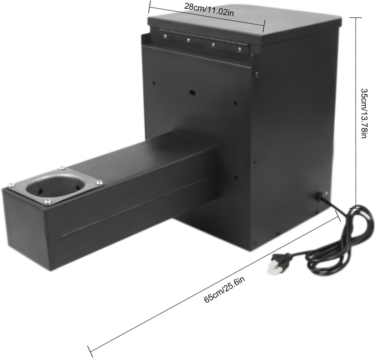 Pellet Smoker Hopper Assembly Kit, 250W 23W 180℉ to 500℉ Electric Wood Pellet Grill Hopper Kit Adjustable Temperature Barbecue Grill Hopper Kits w/Knob Control for BBQ Smoke Bake