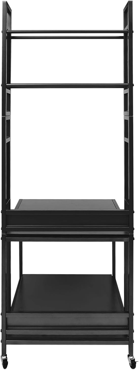 3D Printer Stand with Filament Storage Rack, 2-Tier Heavy Duty Mobile Printer Table with Wheels for Studio Office Storage and Organization