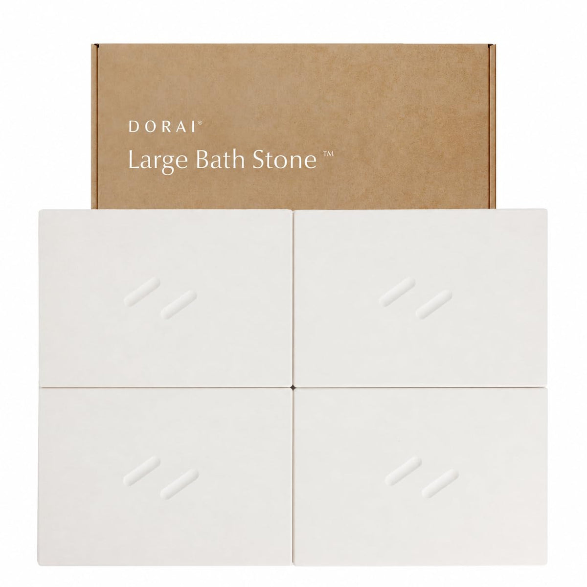 Dorai Home Stone Bath Mat for Bathroom | Quick-Drying Diatomaceous Earth Shower Mat, Non-Slip Natural Stone Modern Bathroom Rugs, Customizable Design | Sandstone, Large - 32.1" x 22.8" x 0.6"