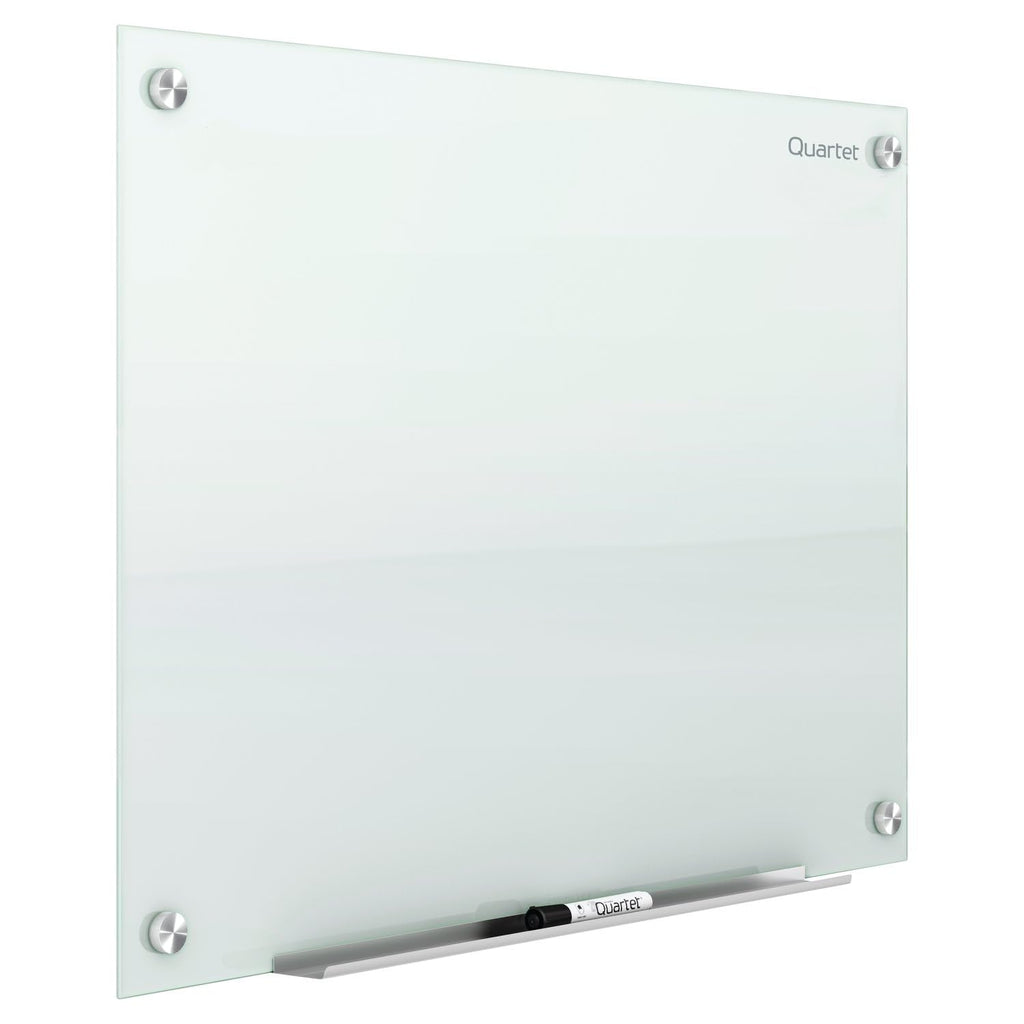 Quartet Magnetic Glass Dry Erase White Board, 36''W x 24''H Whiteboard, Infinity Frameless Mounting, White Surface (G3624W)