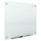 Quartet Magnetic Glass Dry Erase White Board, 36''W x 24''H Whiteboard, Infinity Frameless Mounting, White Surface (G3624W)