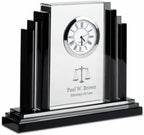Executive Gift Shoppe Lawyer Personalized Step Design Premier Crystal Clock